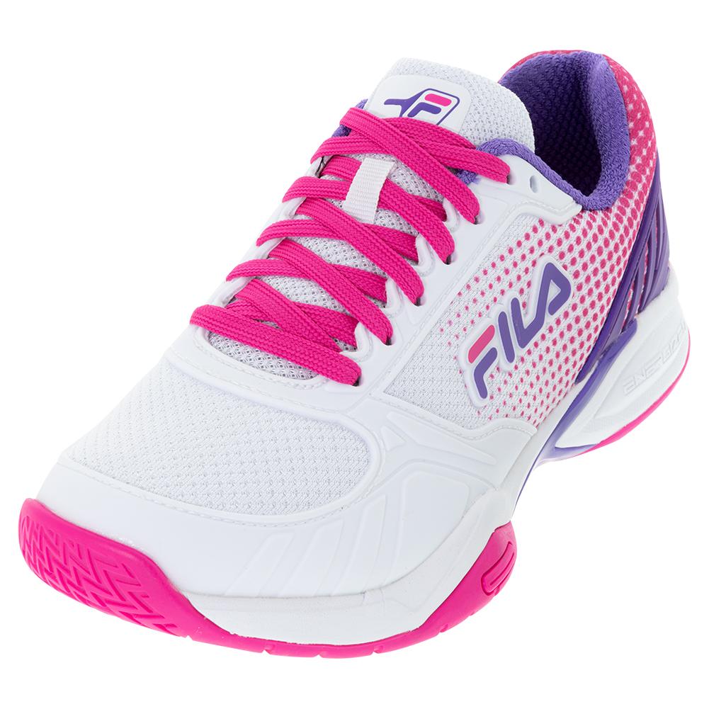 Women’s Volley Zone Pickleball Shoes White and Pink Glo