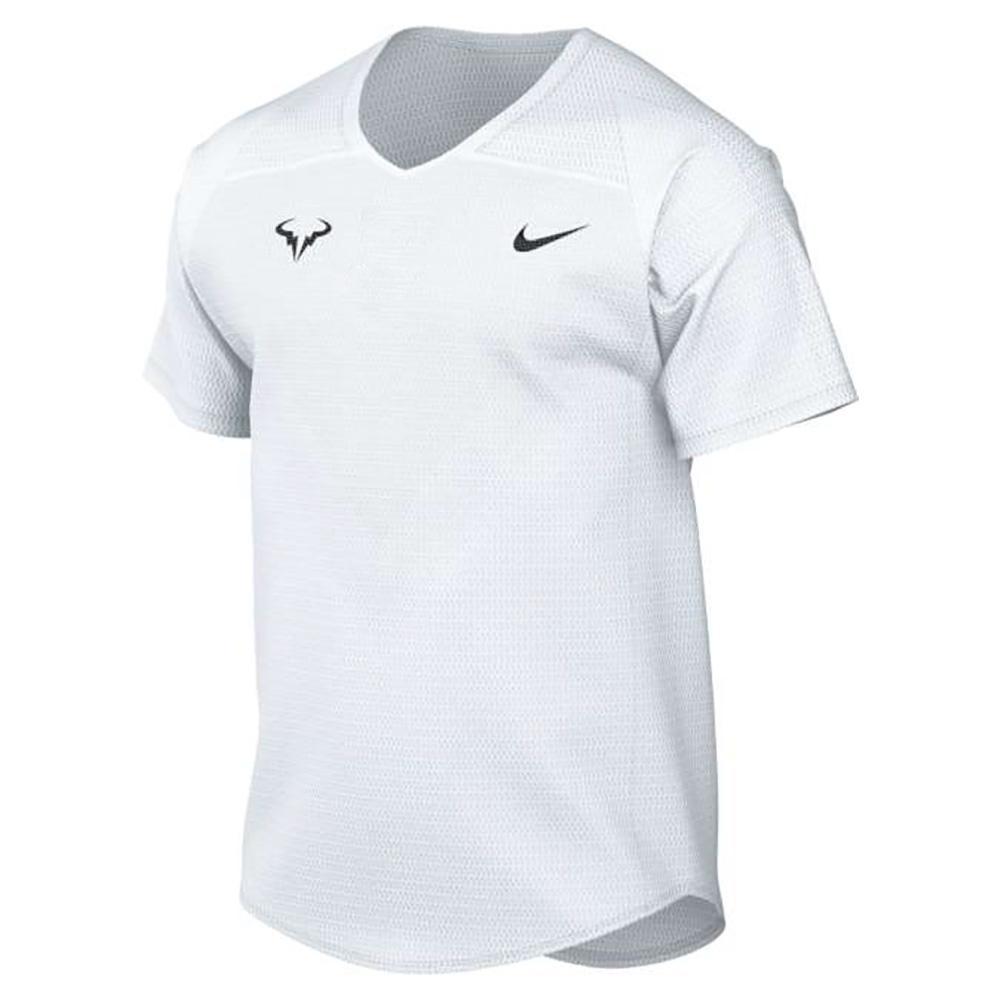 Men’s Rafa Court Knit Dri-FIT Advantage Short Sleeve Tennis Top White