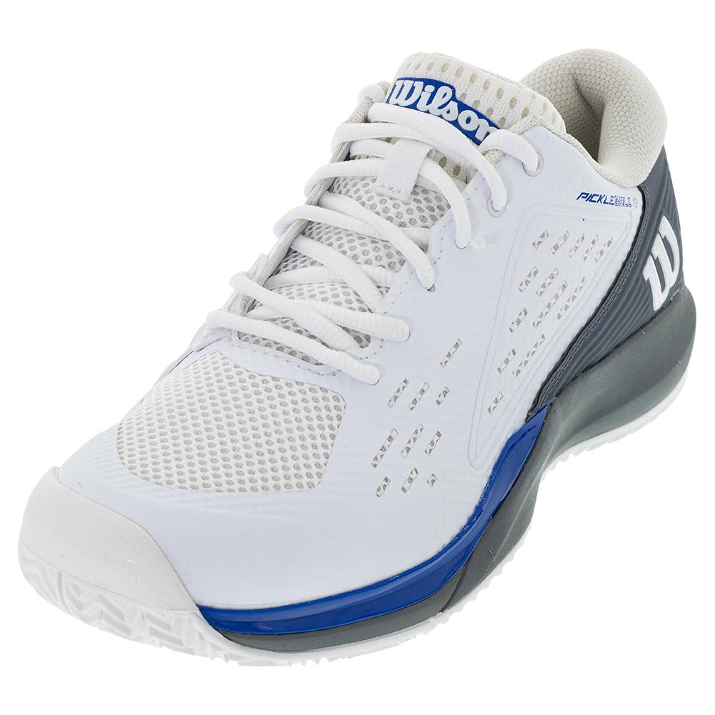 Men’s Rush Pro Ace Pickler Pickleball Shoes White and Stormy Weather