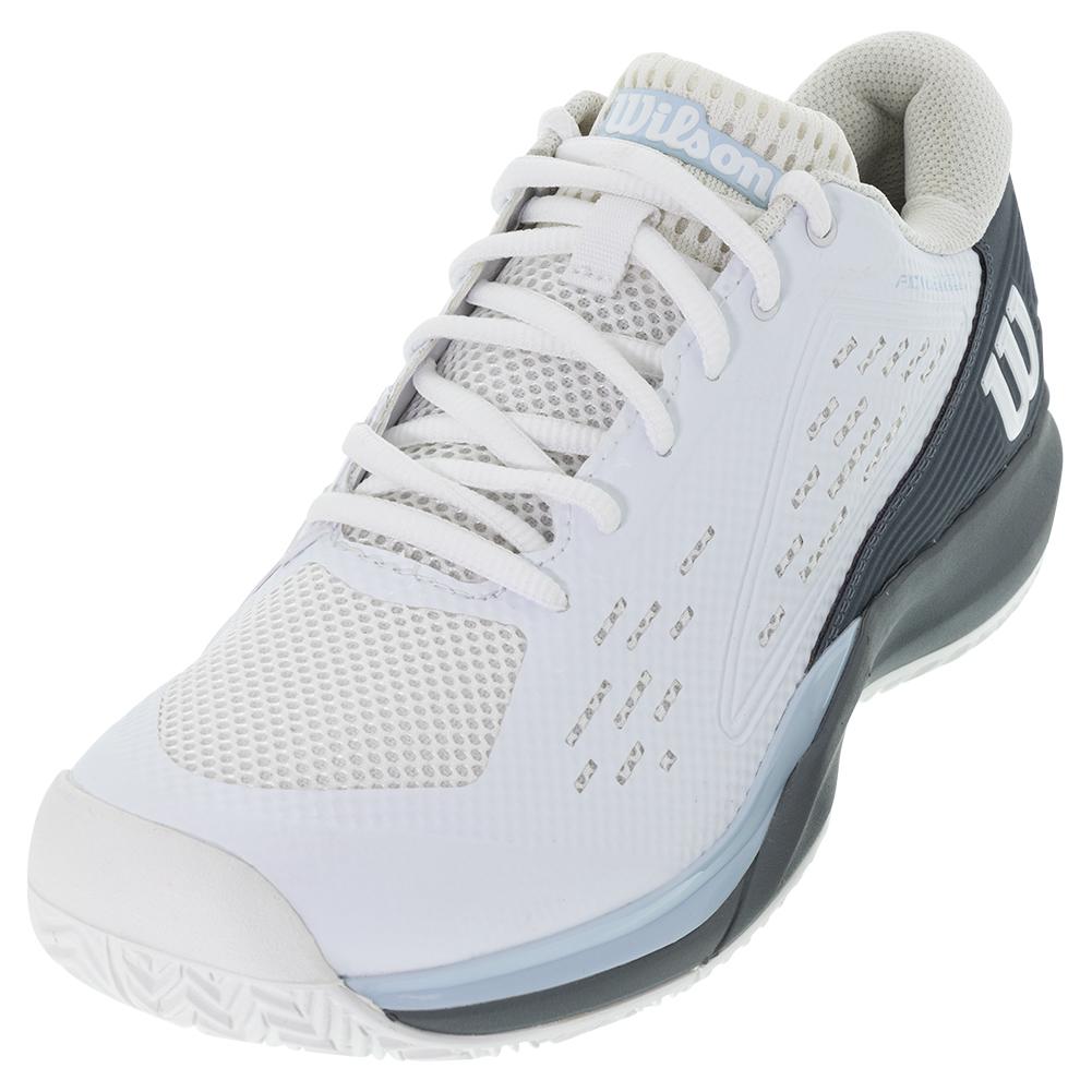 Women’s Rush Pro Ace Pickler Pickleball Shoes White and Stormy Weather