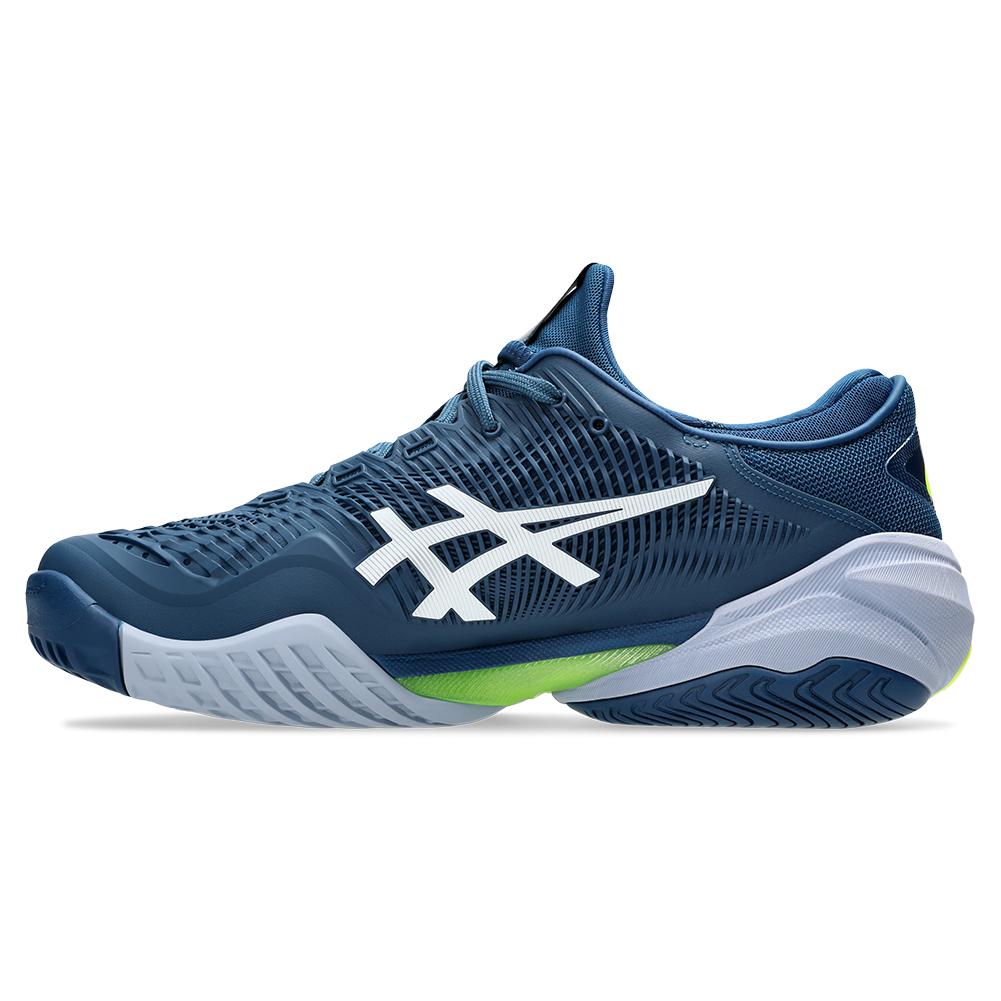 Mens Court FF 3 Tennis Shoes Mako Blue and White