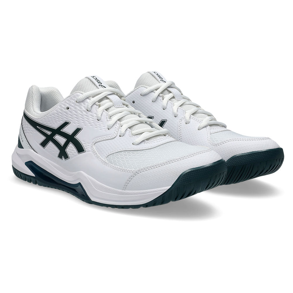 Men`s GEL-Dedicate 8 Tennis Shoes White and Saxon Green