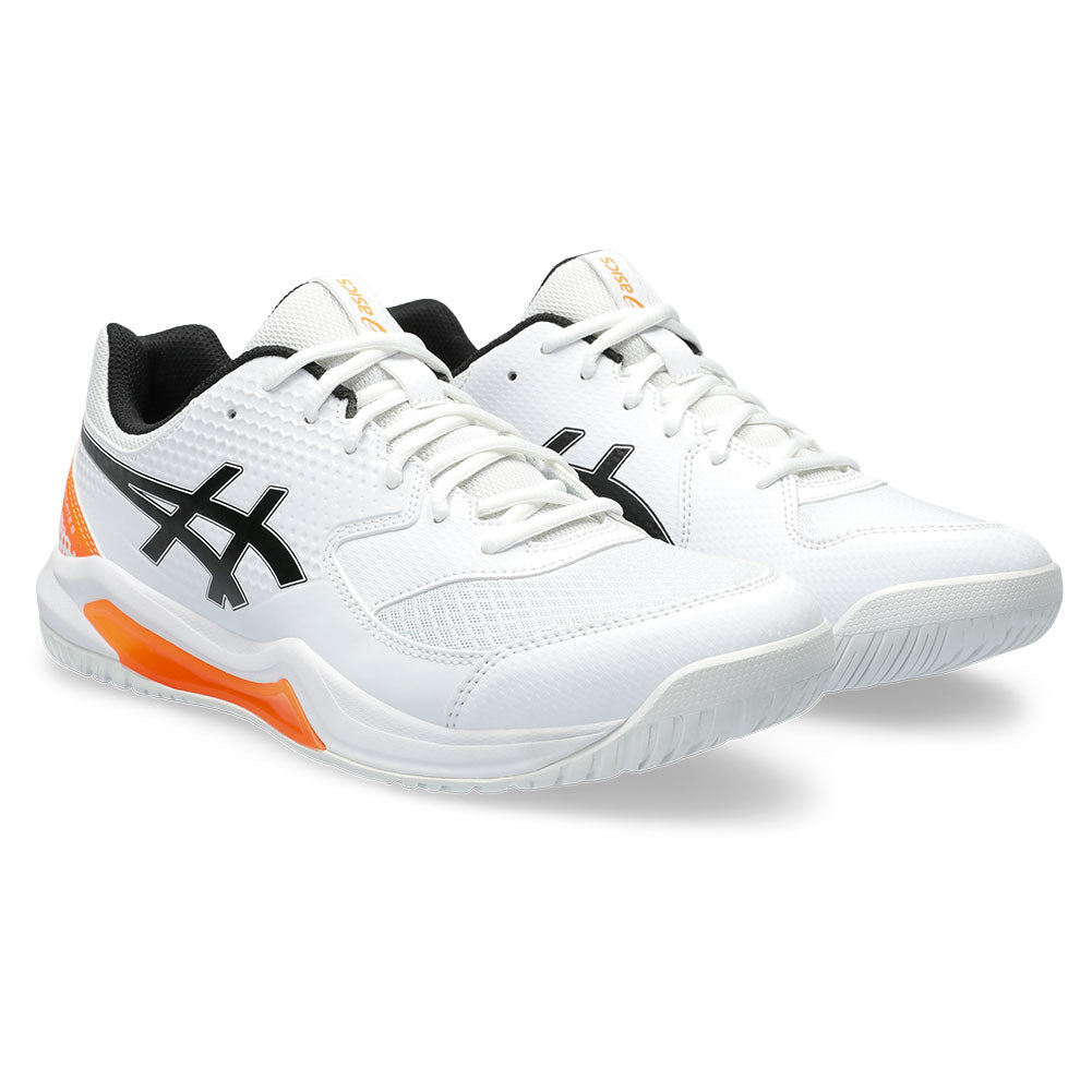 Men`s Gel-Dedicate 8 Pickleball Shoes White and Shocking Orange