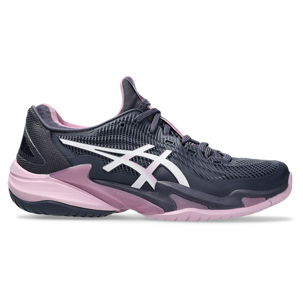 Women`s Court FF 3 Tennis Shoes Indigo Fog and White