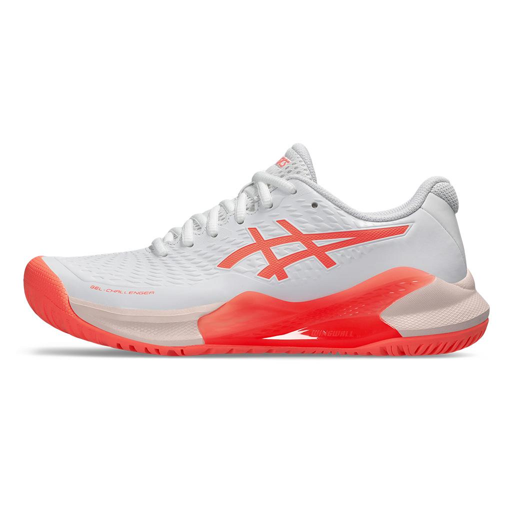 Women’s Gel-Challenger 14 Tennis Shoes White and Sun Coral