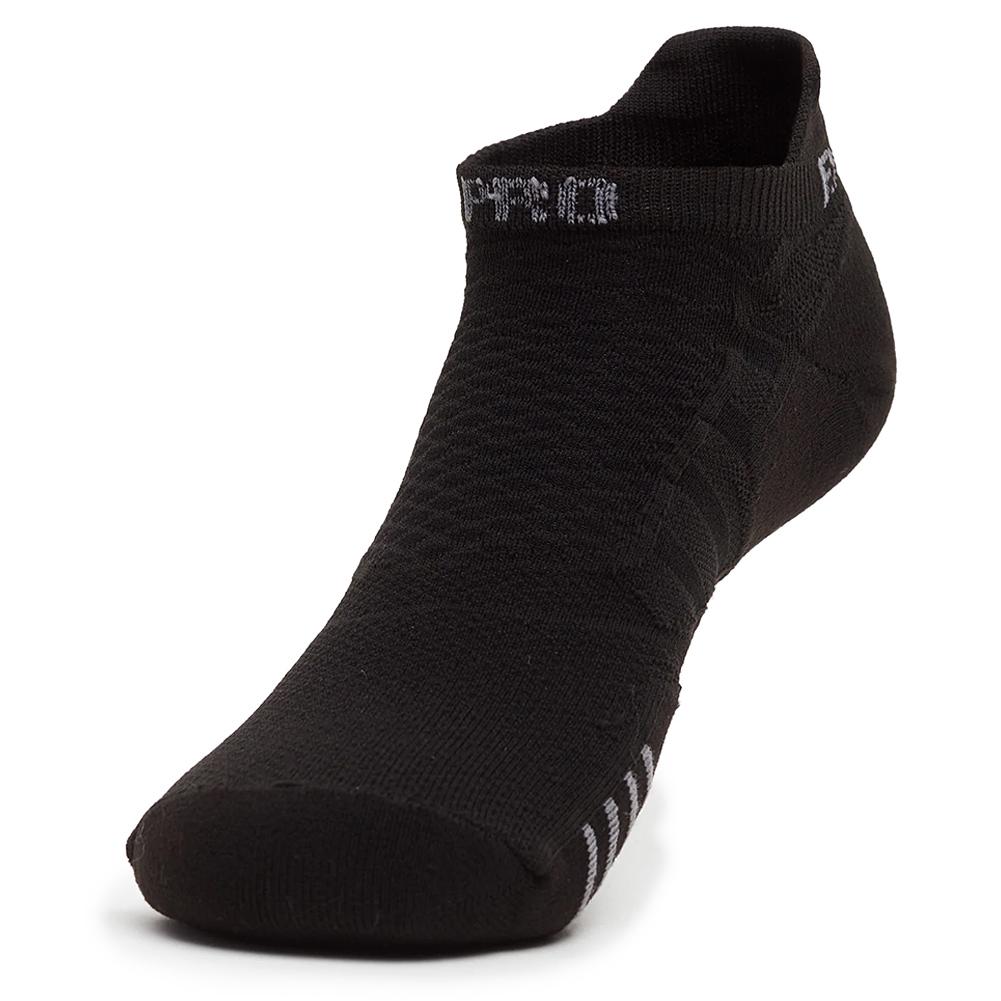 Experia Prolite Ultra-Light Cushion No Show Tab Tennis Socks Black