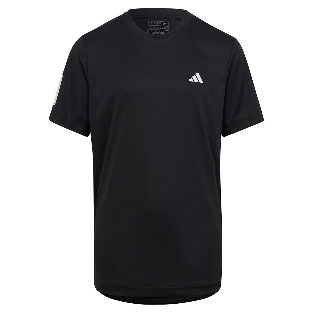 Boys’ Club 3-Stripe Tennis T-Shirt Black