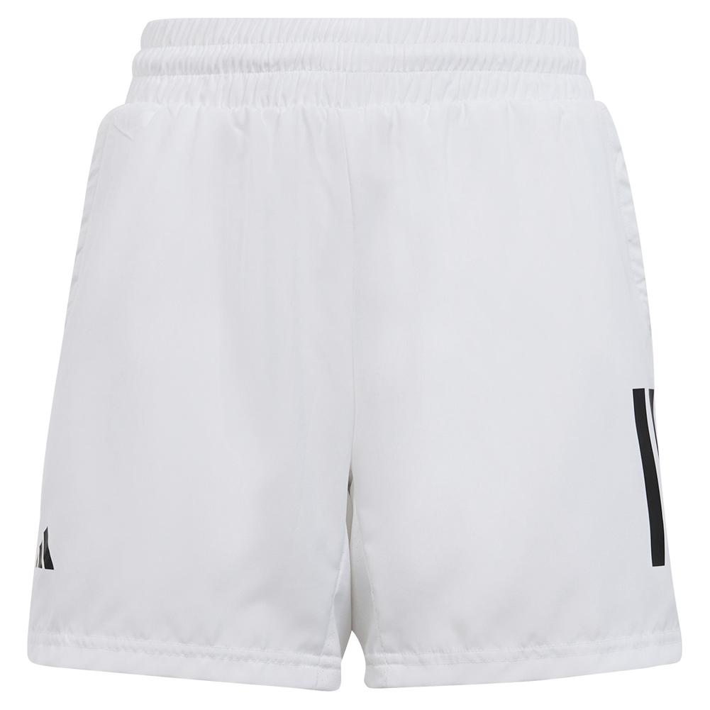 Boys’ Club 3-Stripe Tennis Shorts White