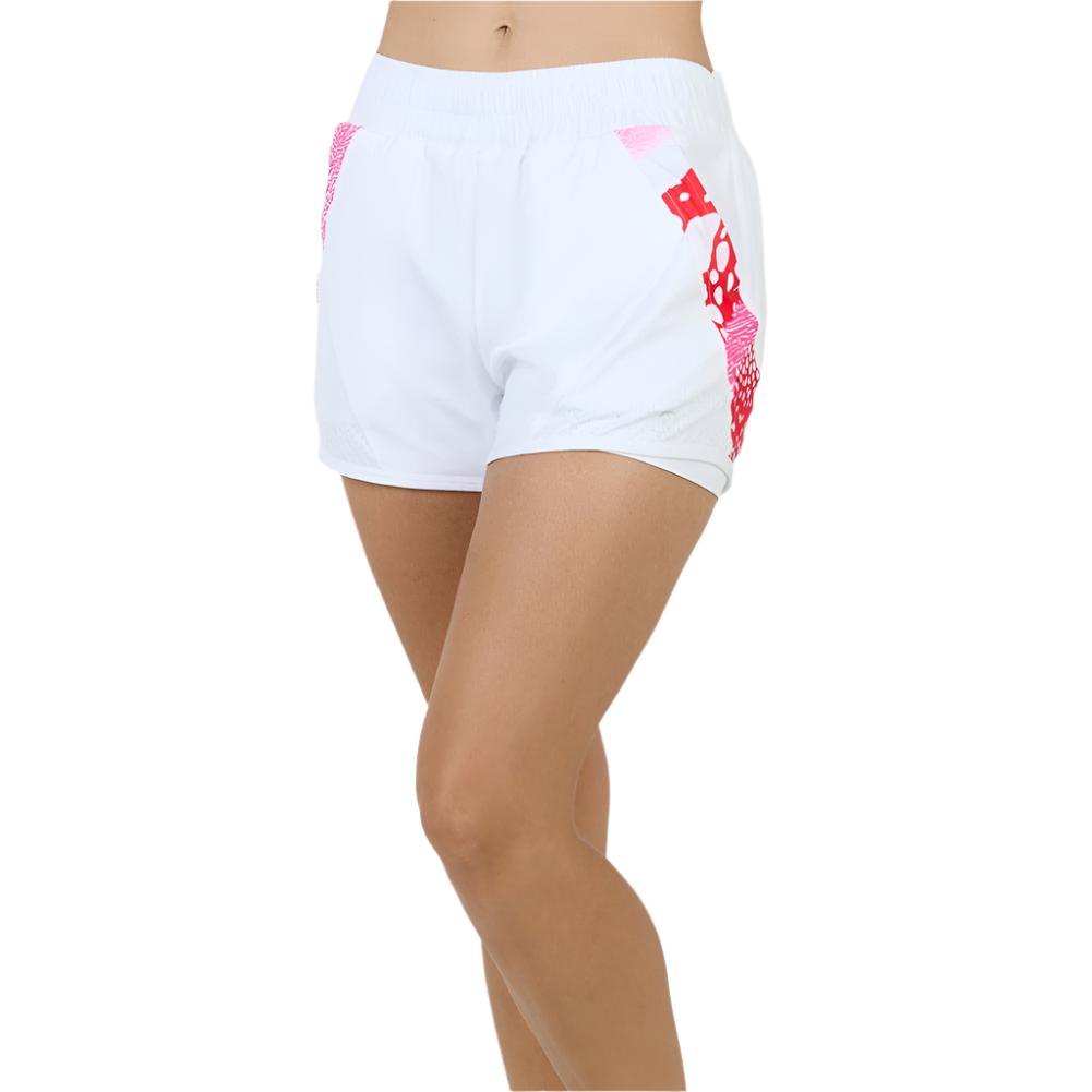 Women’s Bliss Tennis Shorts White Roses