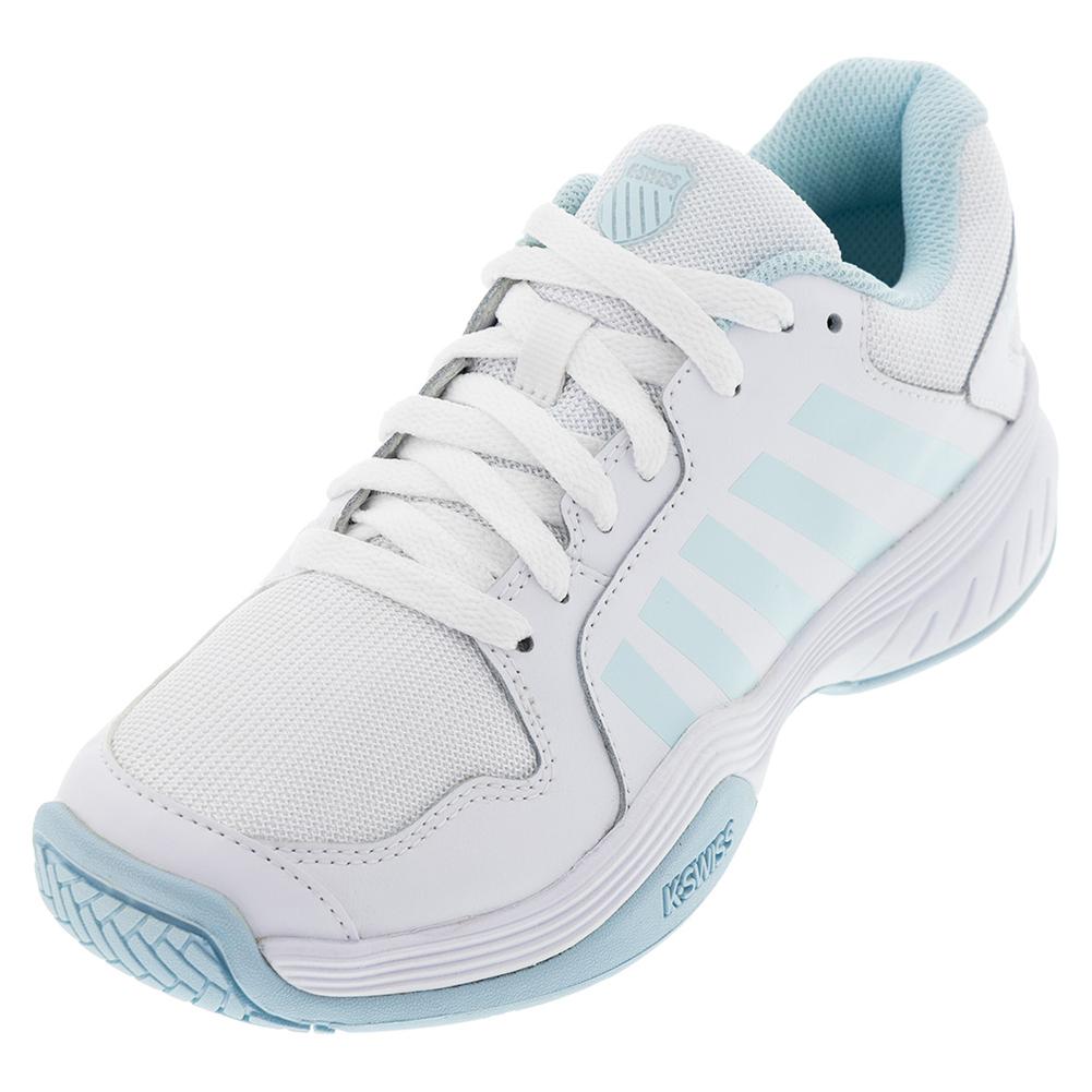 Women’s Court Express Pickleball Shoes White and Blue Glow