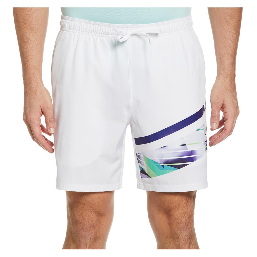 Men’s 7′ Printed Color Block Tennis Short