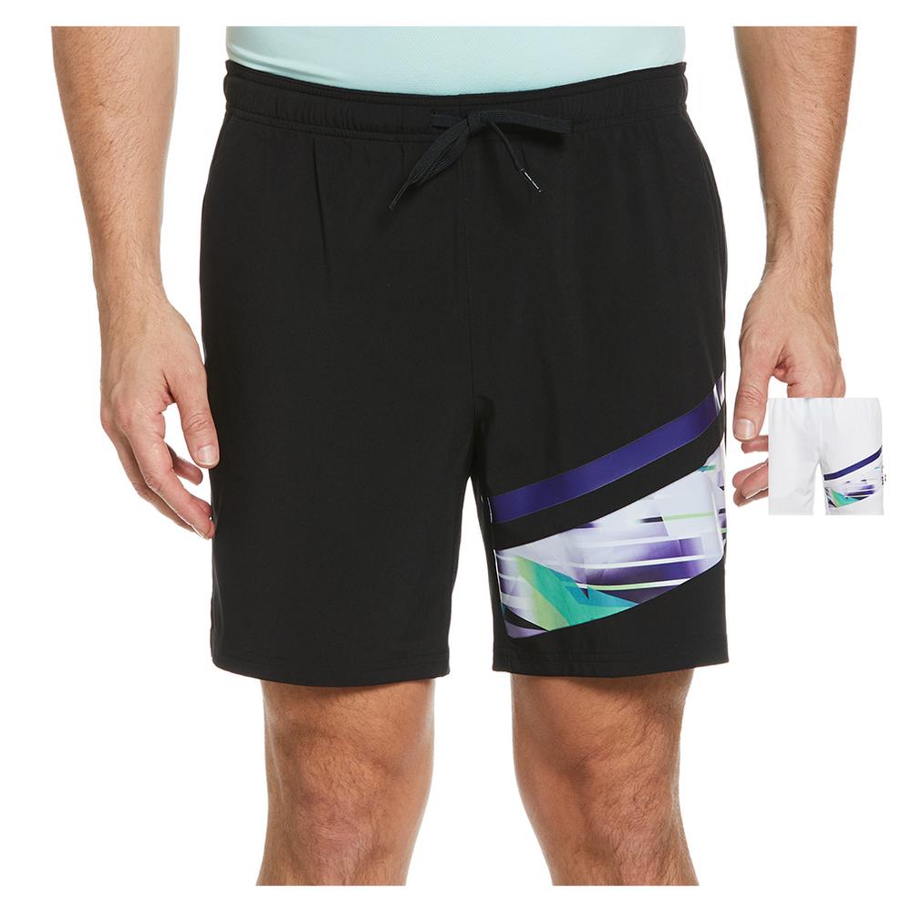 Men’s 7′ Printed Color Block Tennis Short