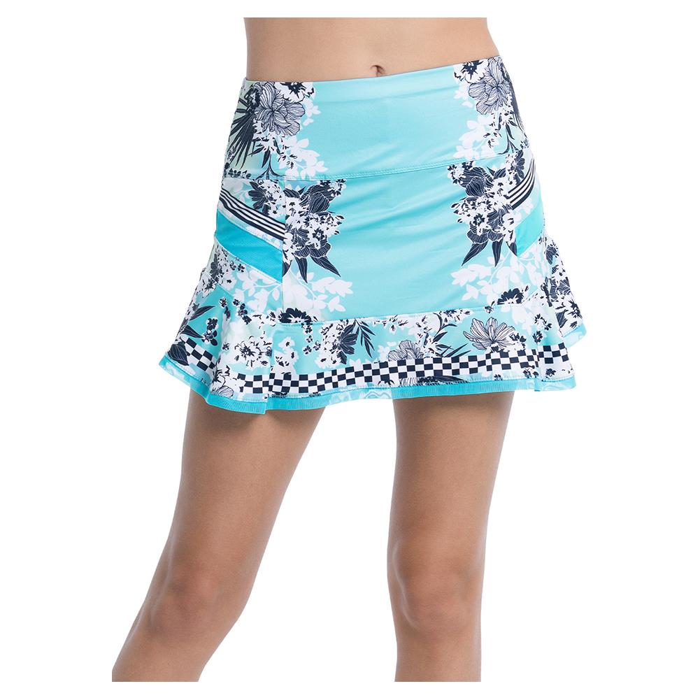 Women`s Long Garden Party Tennis Skort Cool Blue