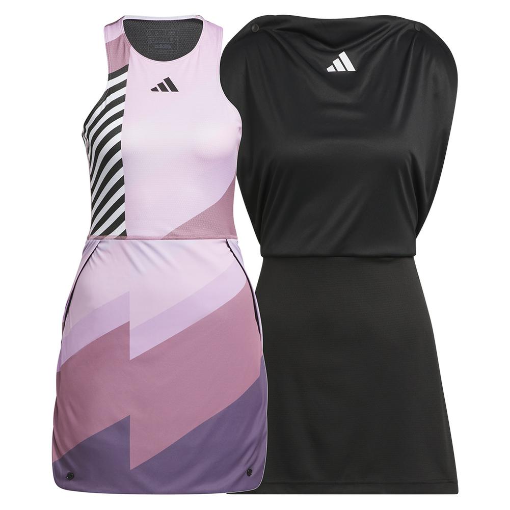 Women’s Aero Ready Transformative Tennis Dress Wonder Orchid and Black