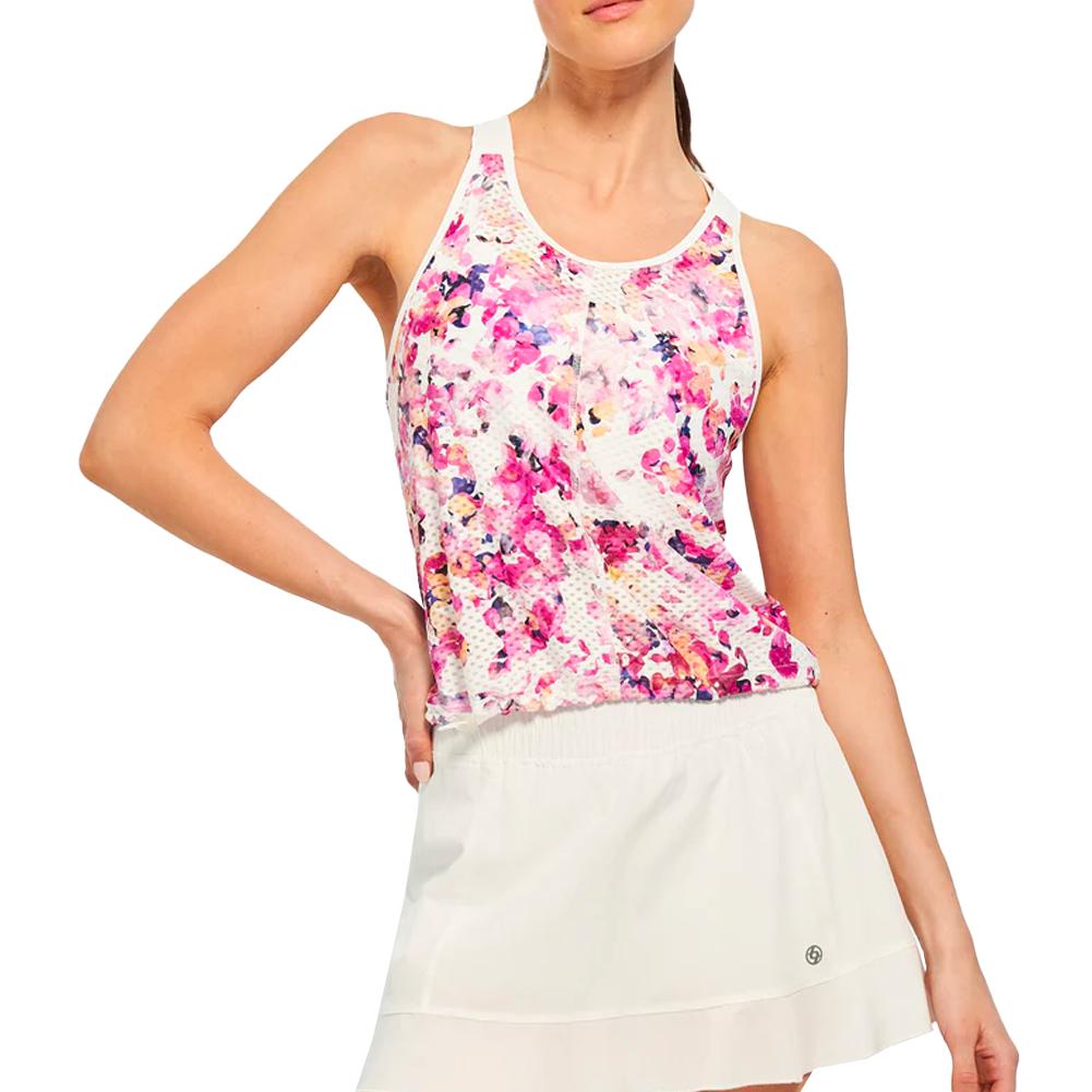 Women’s Core Tennis Tank Daisy Chain and White