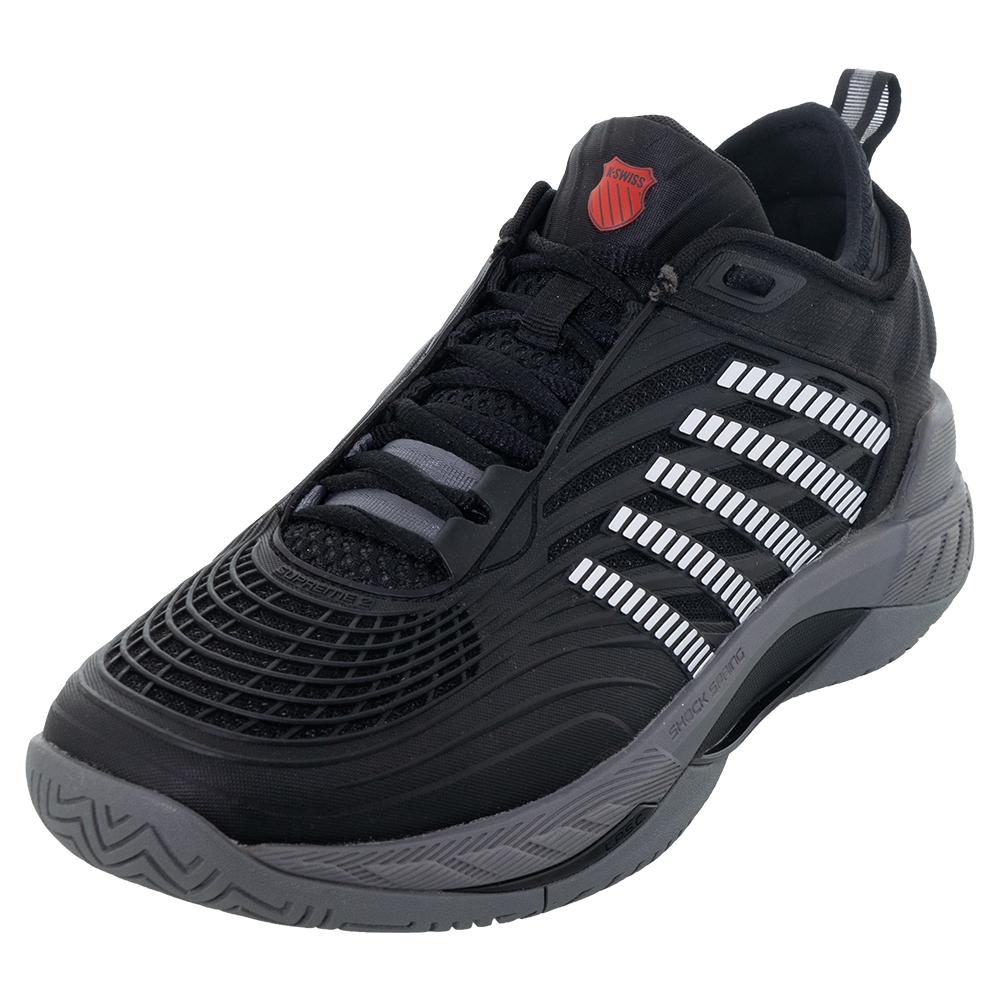 Men’s Hypercourt Supreme 2 Tennis Shoes Black and Steel Gray