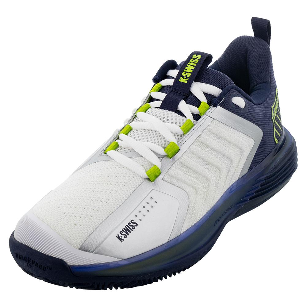 Men’s Ultrashot 3 Clay Tennis Shoes White and Peacoat