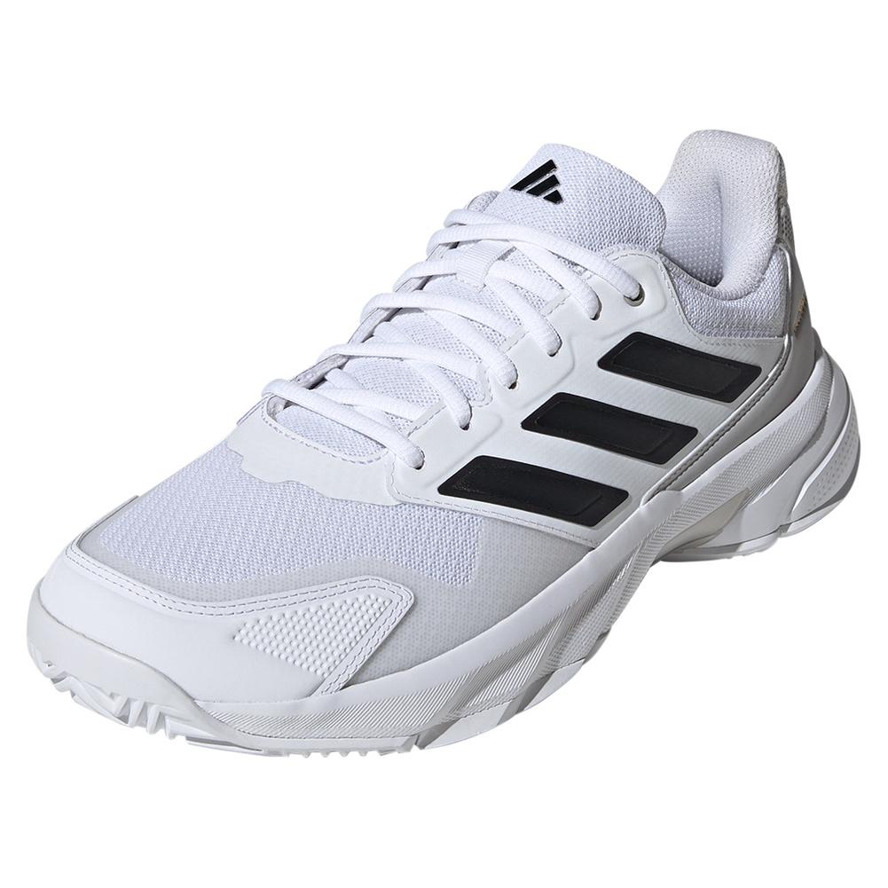 Men’s CourtJam Control 3 Tennis Shoes White and Gray