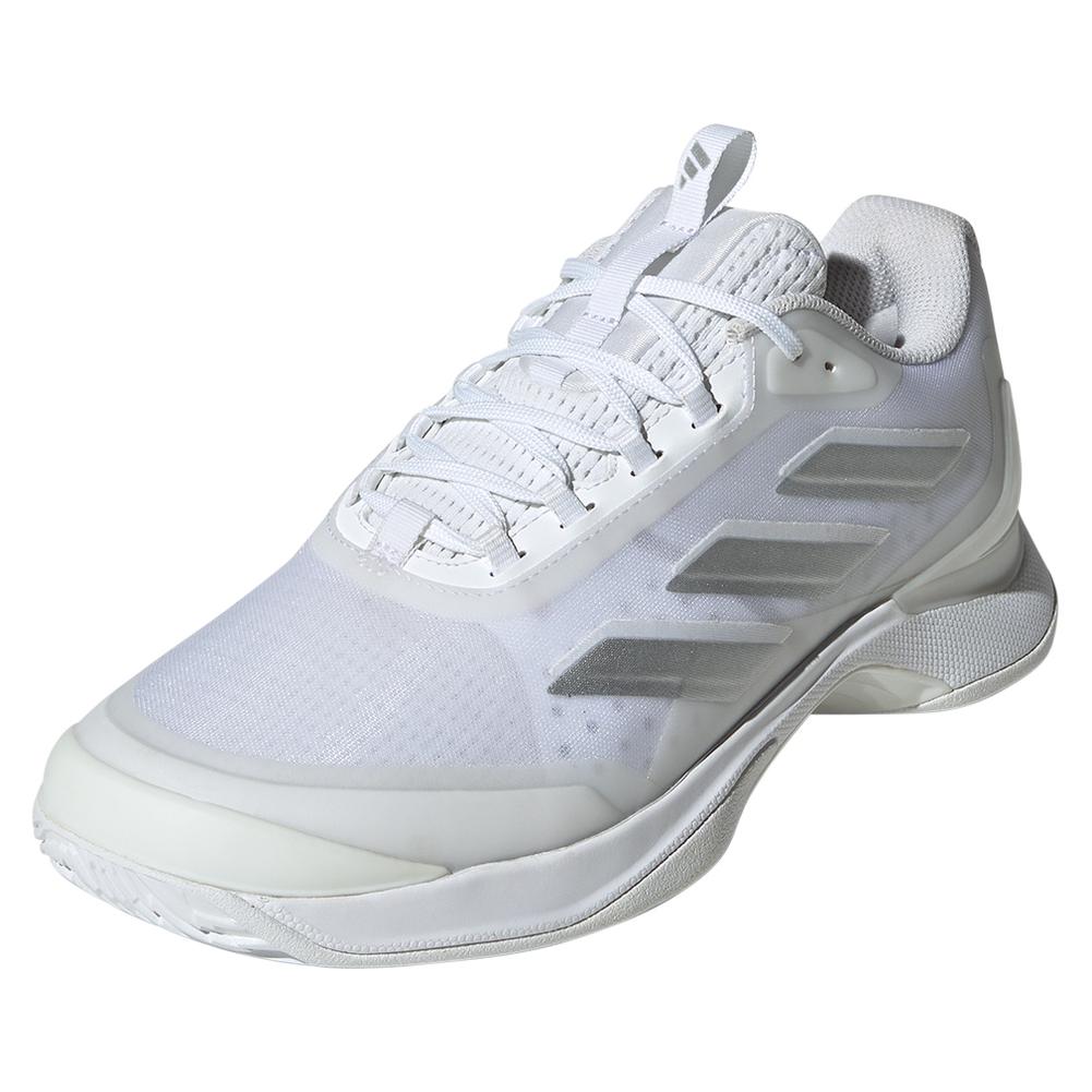 Women’s Avacourt 2 Tennis Shoes White and Silver Metallic