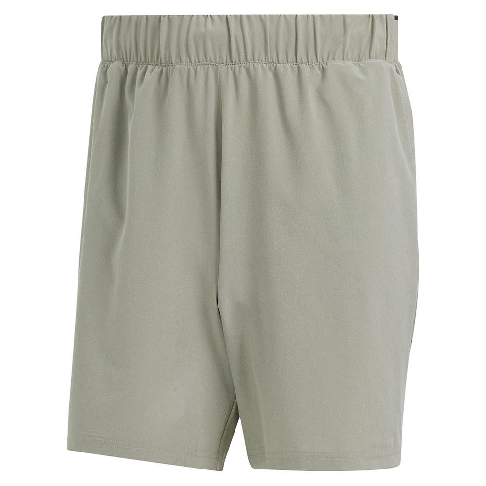 Men’s 9 Inch Club Woven Stretch Tennis Shorts SIlver Pebble