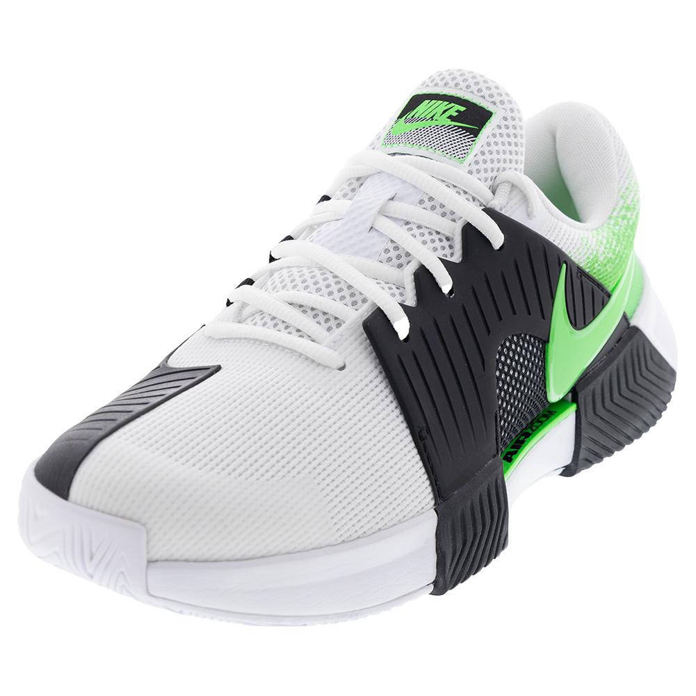 Women’s Zoom GP Challenge 1 Tennis Shoes White and Poison Green