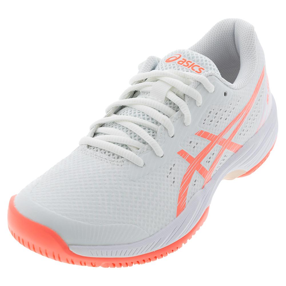 Women’s Gel-Game 9 Tennis Shoes White and Sun Coral