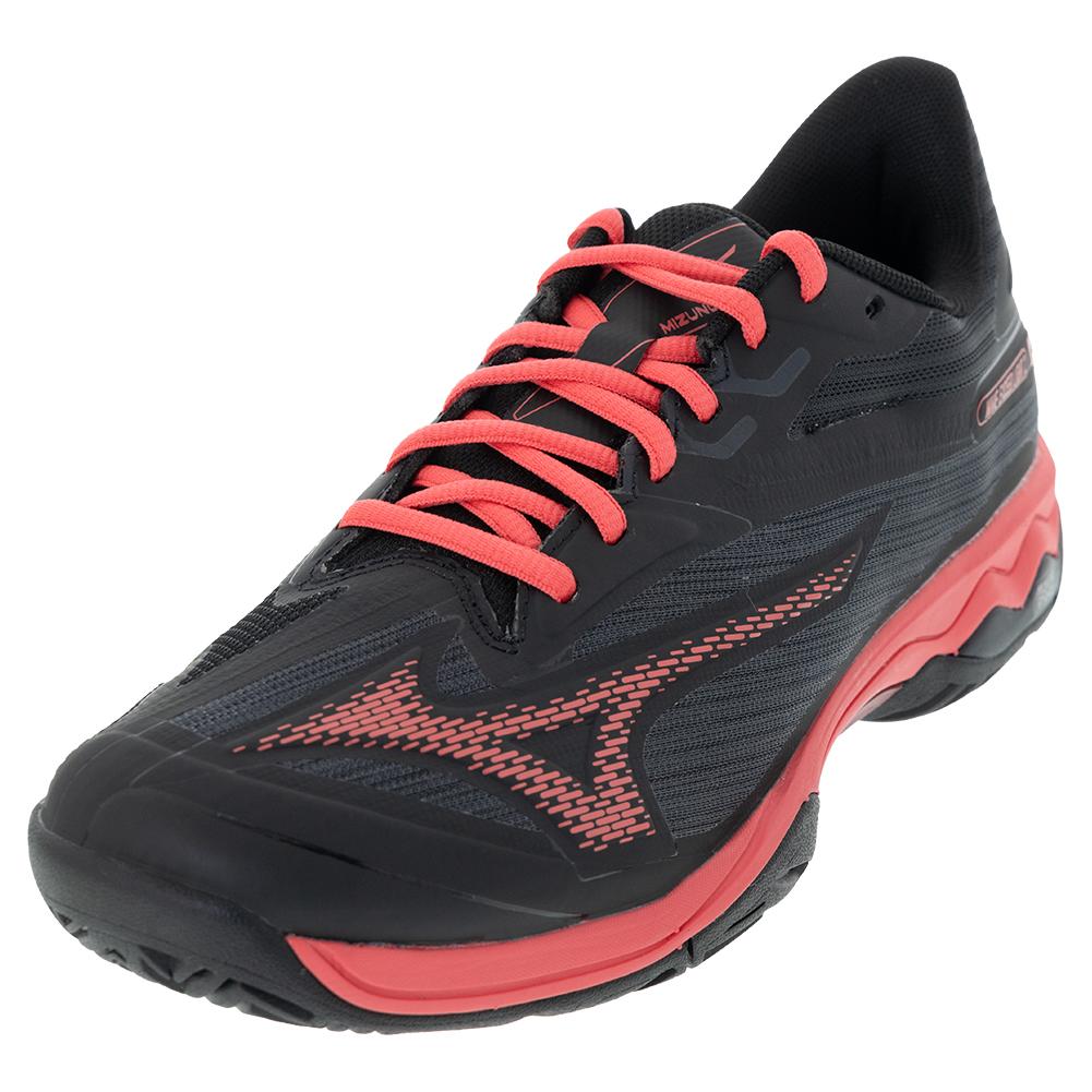 Men’s Wave Exceed Light 2 AC Tennis Shoes Black and Radiant Red