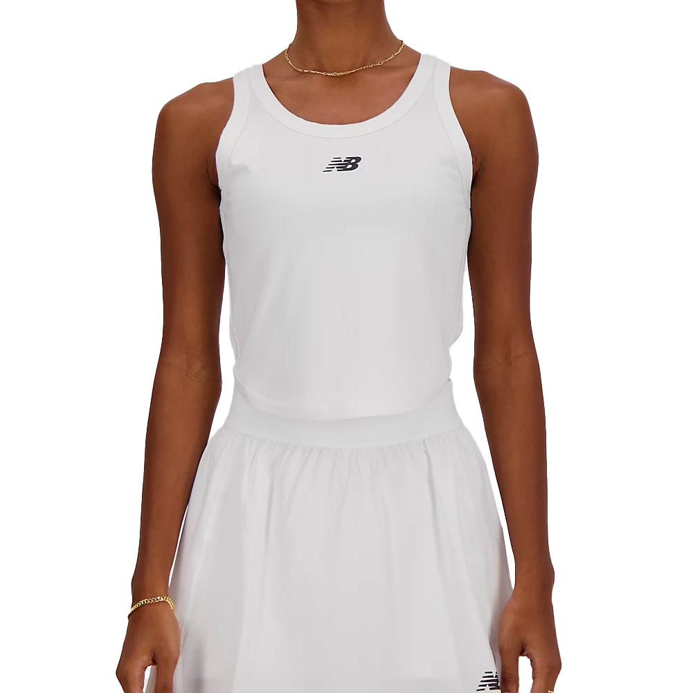 Women’s Cropped Tournament Tennis Tank White