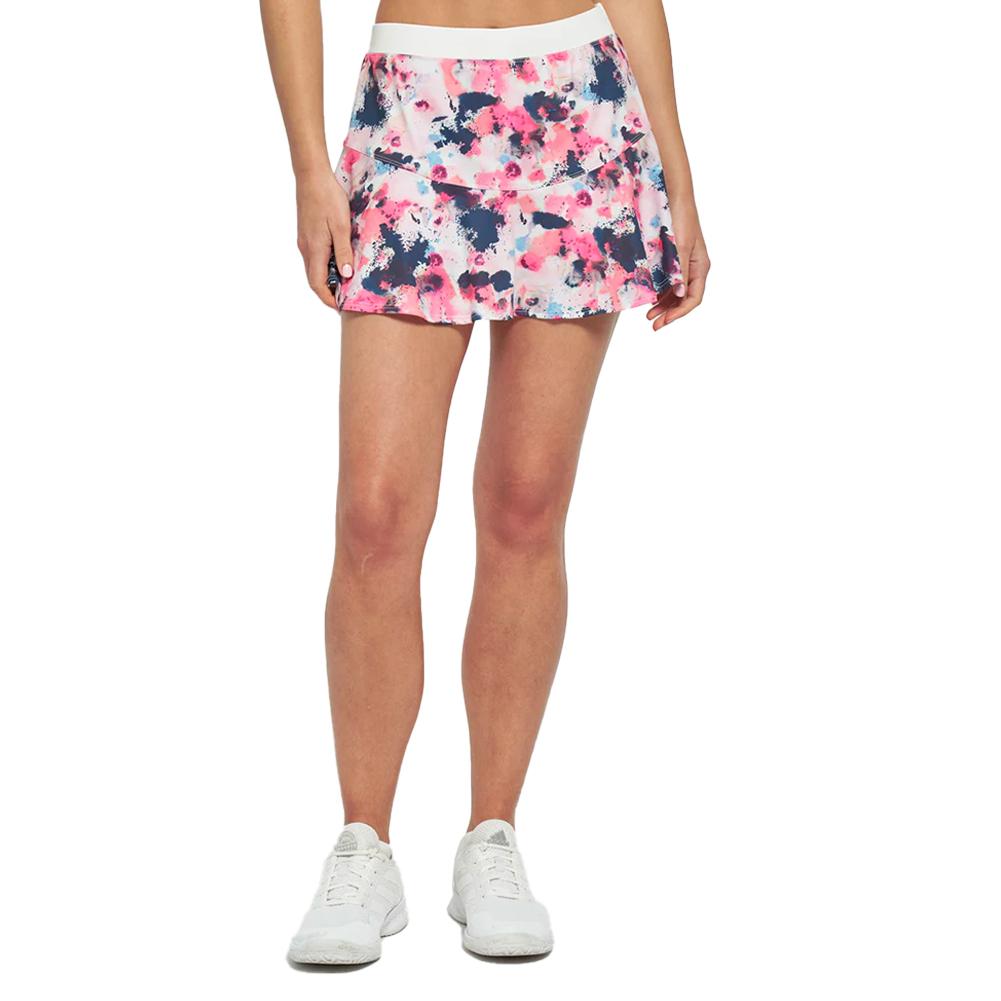 Women’s Dash 13 Inch Tennis Skort Spring Splatter and White