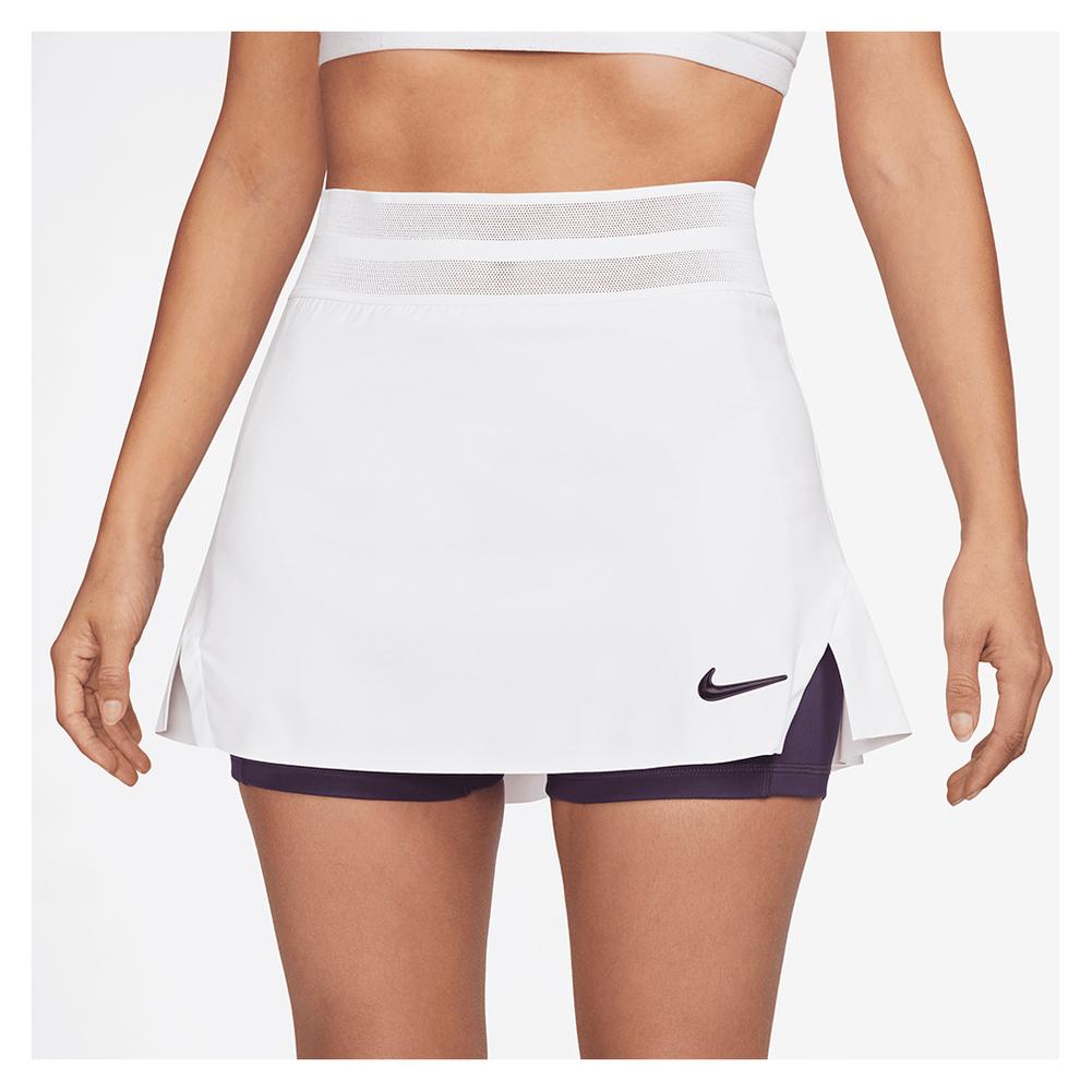 Women’s Slam Dri-Fit Tennis Skort White and Black