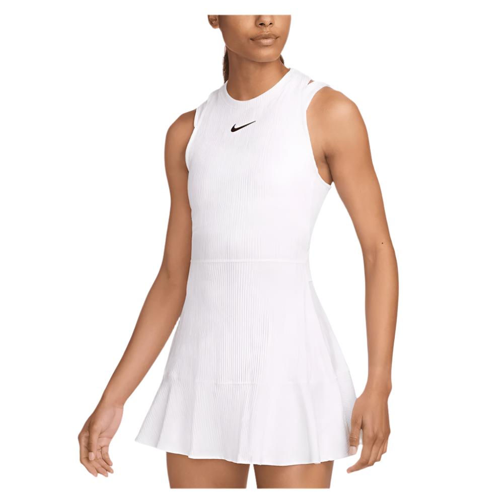 Women’s Slam Dri-Fit Tennis Dress White and Black