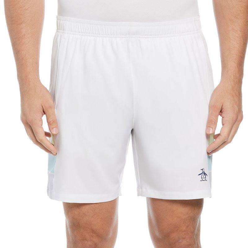 Men’s Performance Blocked Tennis Short Bright White