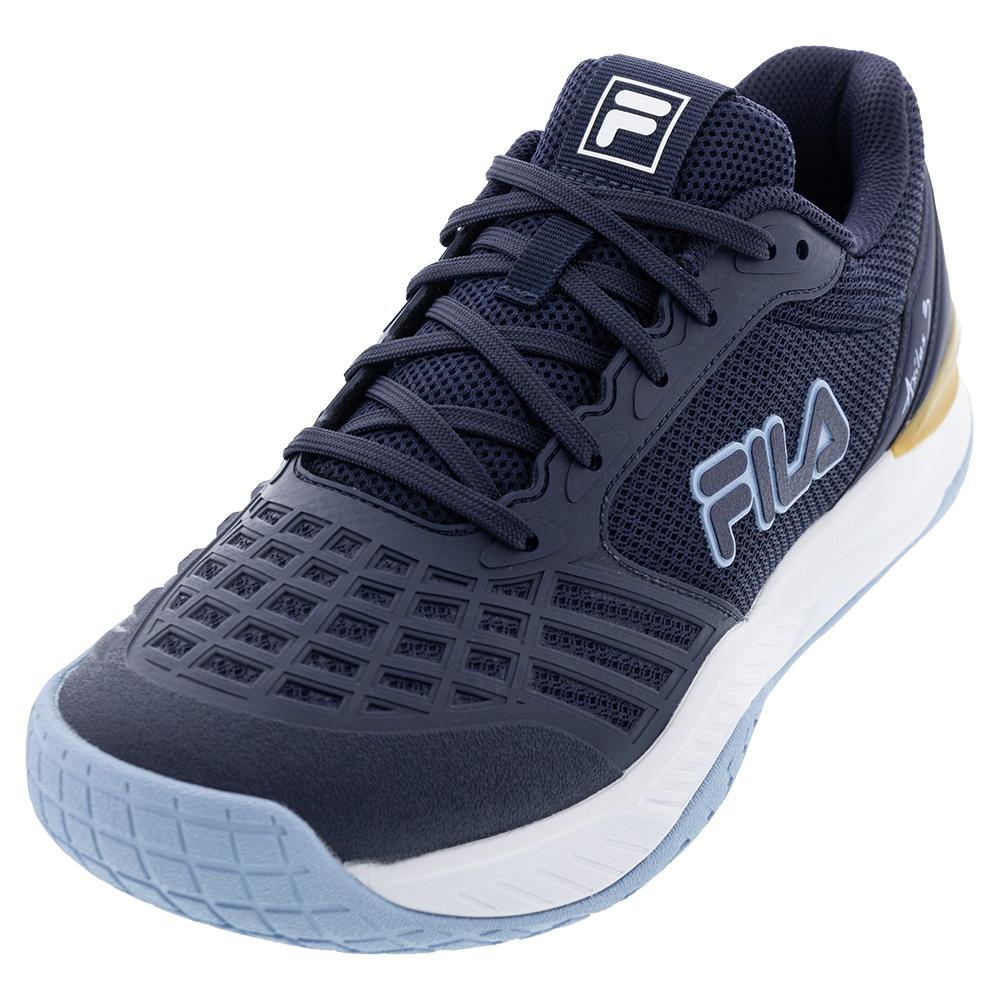 Men’s Axilus 3 Tennis Shoes Navy and Powder Blue