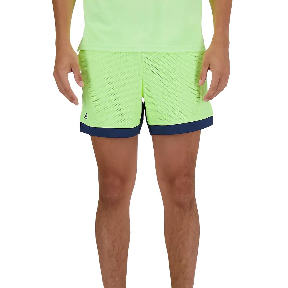 Men’s Tournament Mesh Tennis Short Bleached Lime Glo