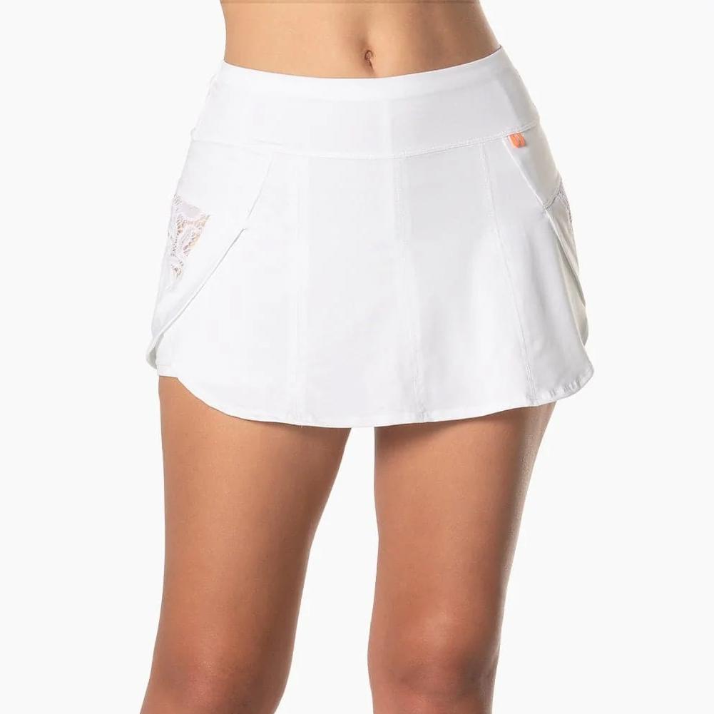 Women’s Lace Track Tennis Skort White