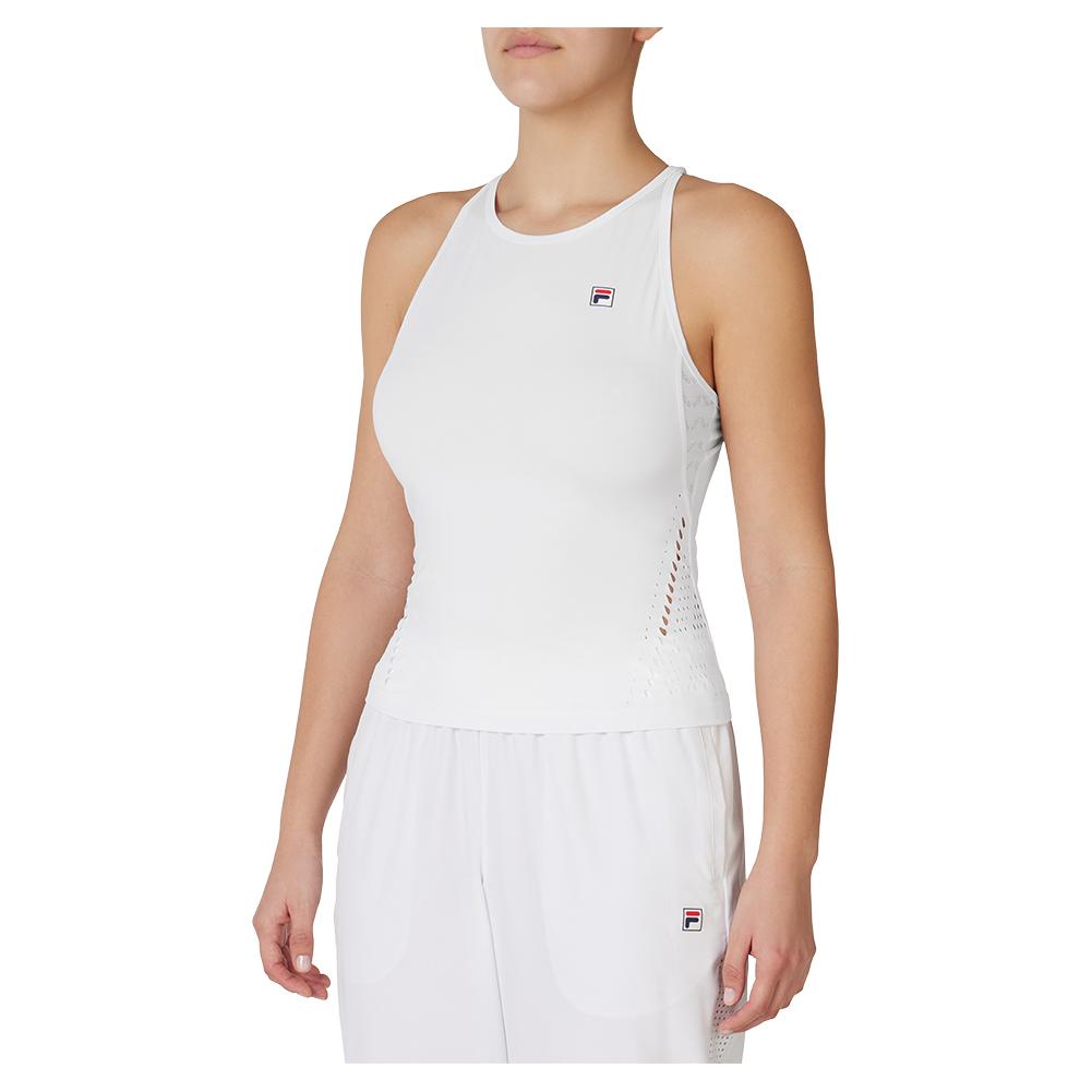 Women’s Halter Court Tennis Tank White