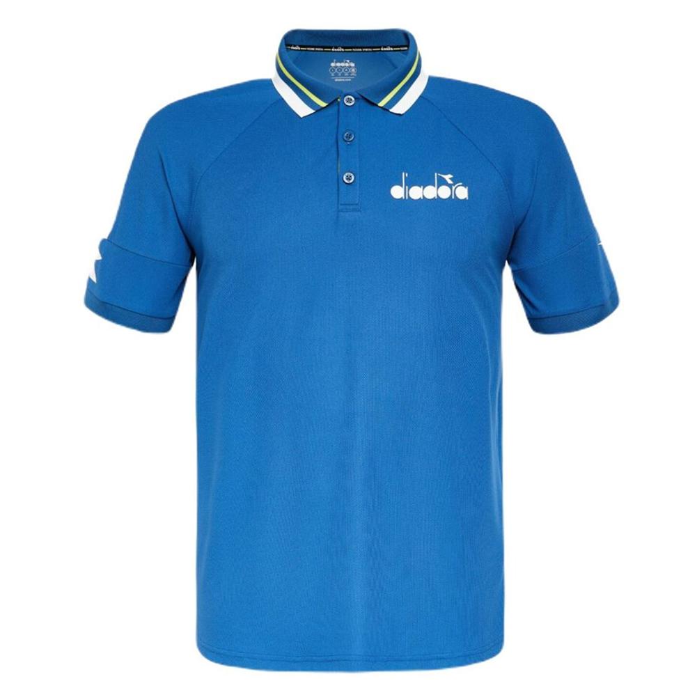 Men’s Icon Short Sleeve Tennis Polo Deja Vu Blue