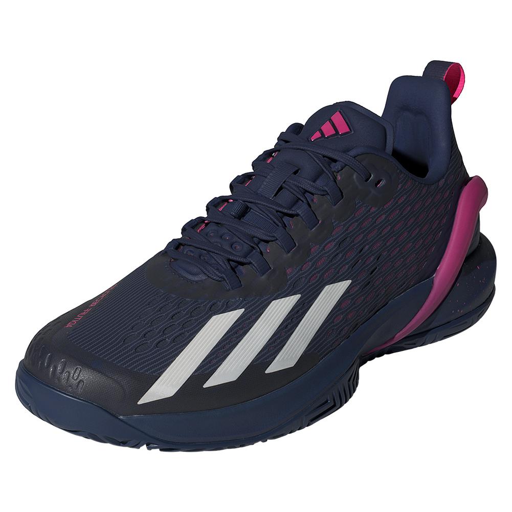 Mens Adizero Cybersonic Tennis Shoes Dark Blue and Team Shock Pink 2