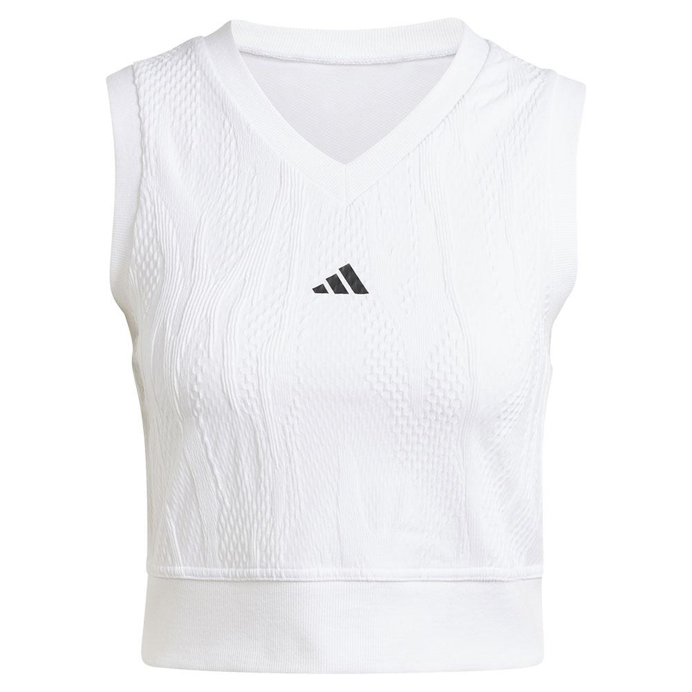 Womens Pro Aero.RDY Crop Tennis Top White