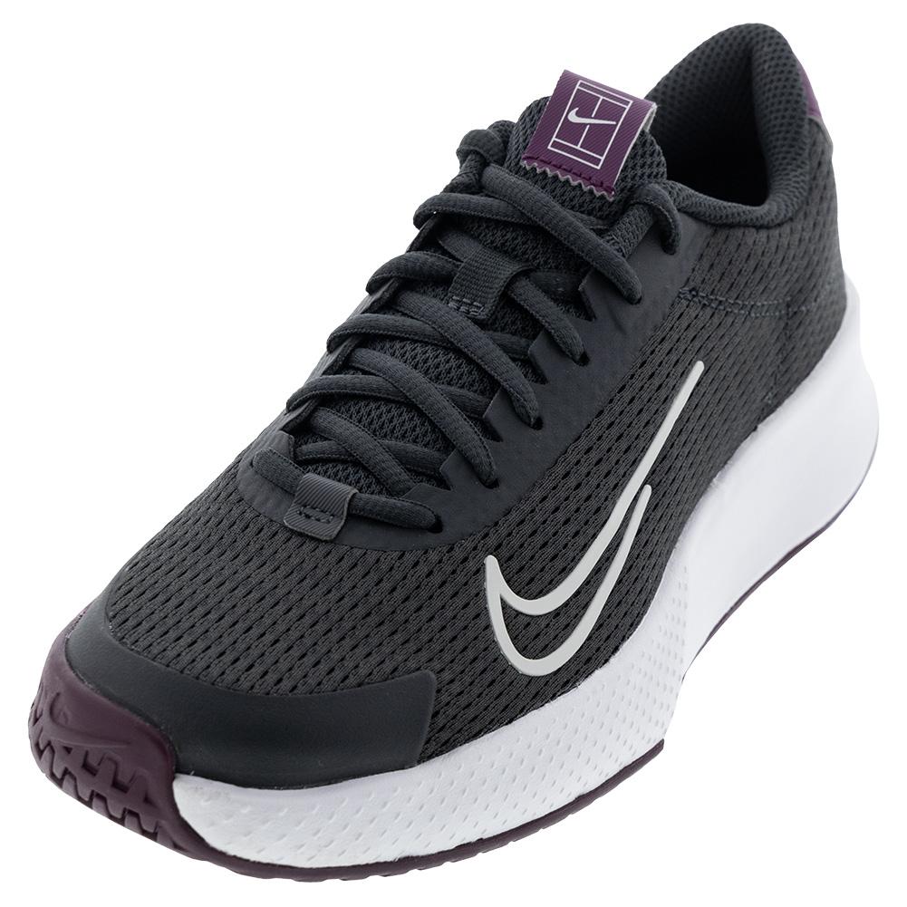 Mens Vapor Lite 2 Tennis Shoes Dark Smoke Grey and Sangria