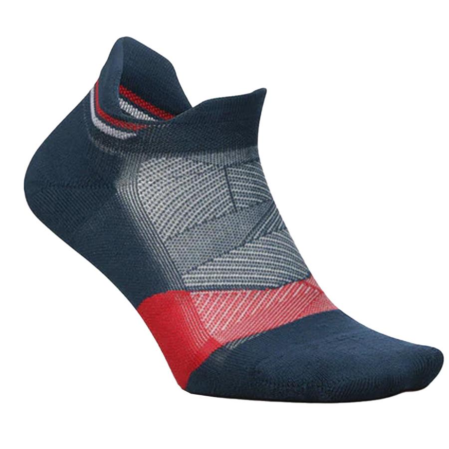 Elite Max Cushion No Show Tab Socks USA Navy