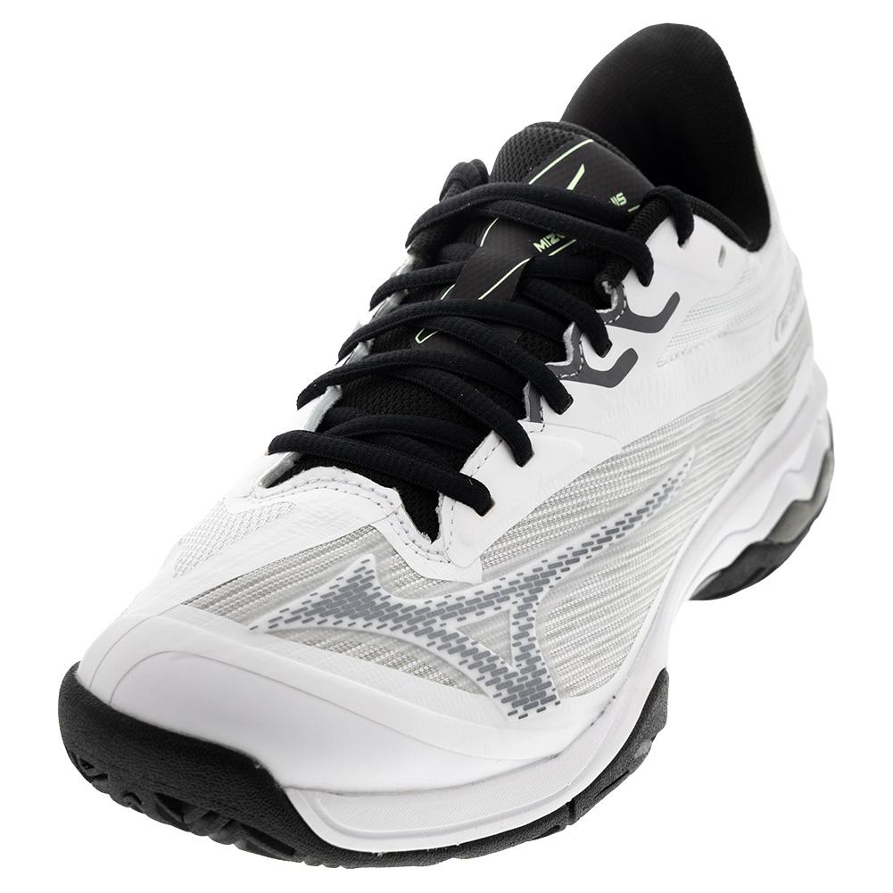 Men’s Wave Exceed Light 2 AC Tennis Shoes White and Metallic Grey