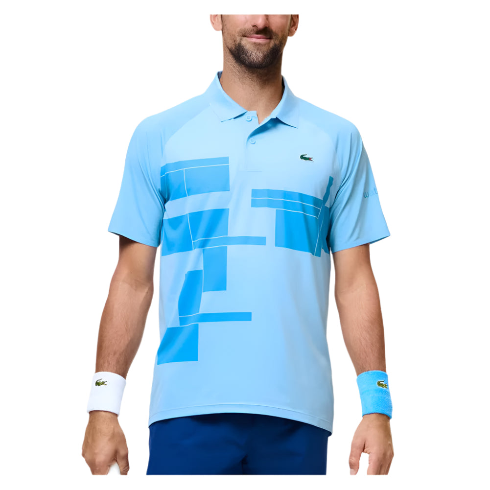 Men’s Novak Djokovic Light Stretch Tennis Polo Overview and Argentine Blue