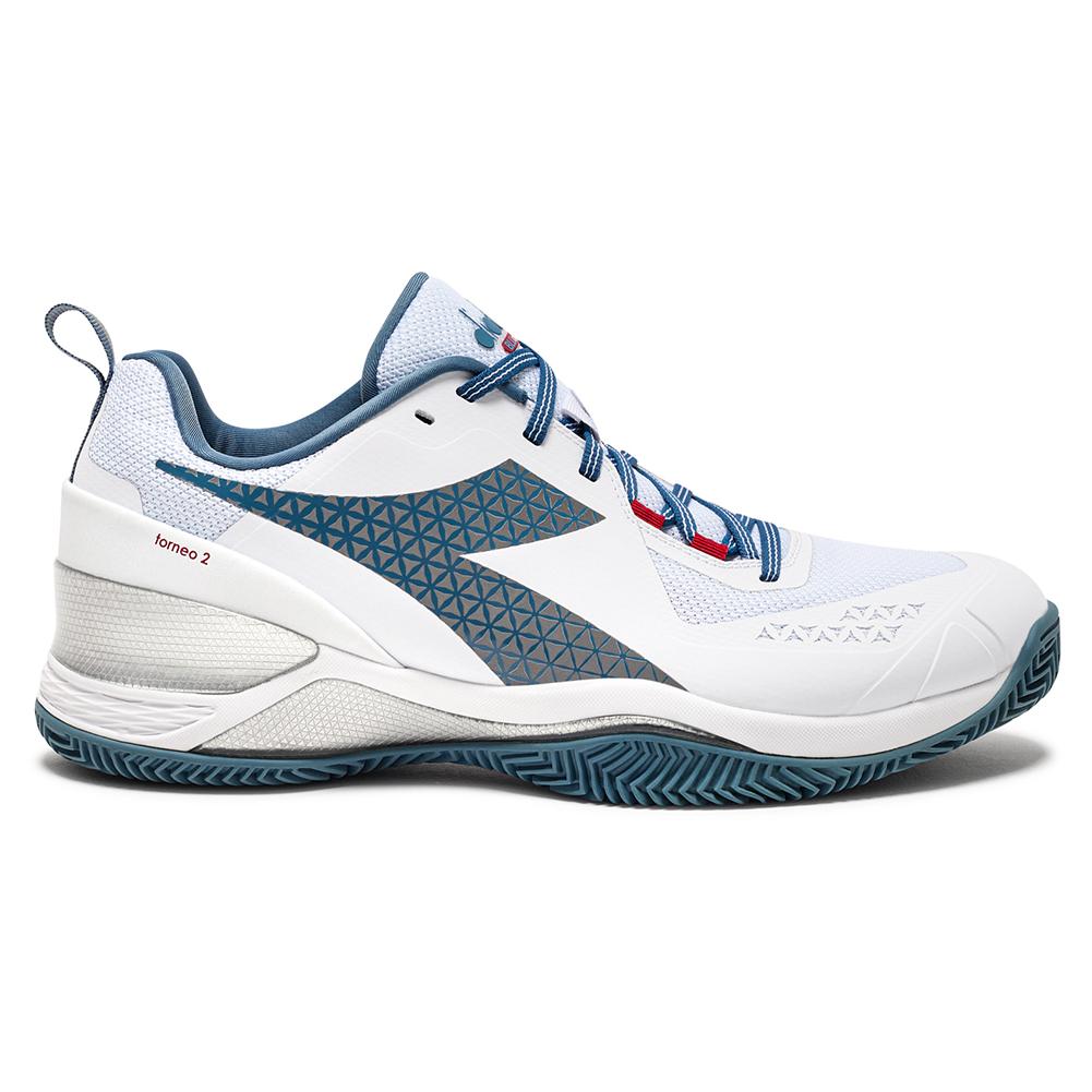 Men’s Blushield Torneo 2 Clay Tennis Shoes White and Oceanview