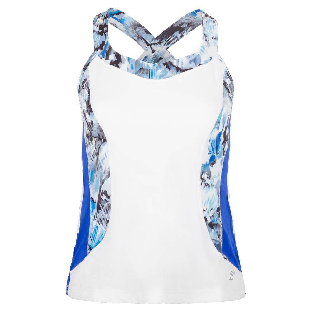 Women’s Tennis Cami White and Royal Waters