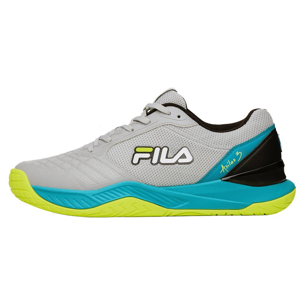 Men’s Axilus 3 Tennis Shoes Glacier Gray and Scuba Blue