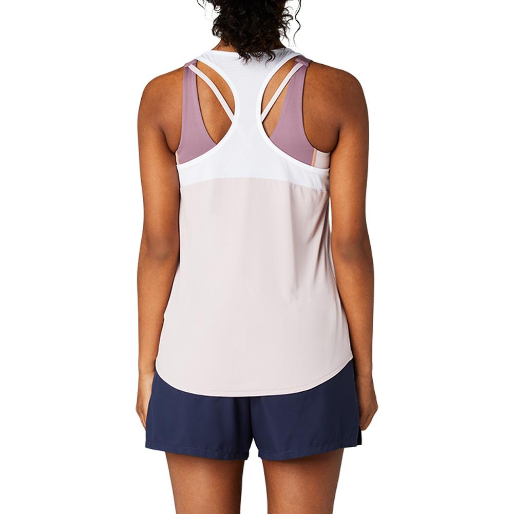 Women’s Court Tennis Tank Watershed Rose and Brilliant White