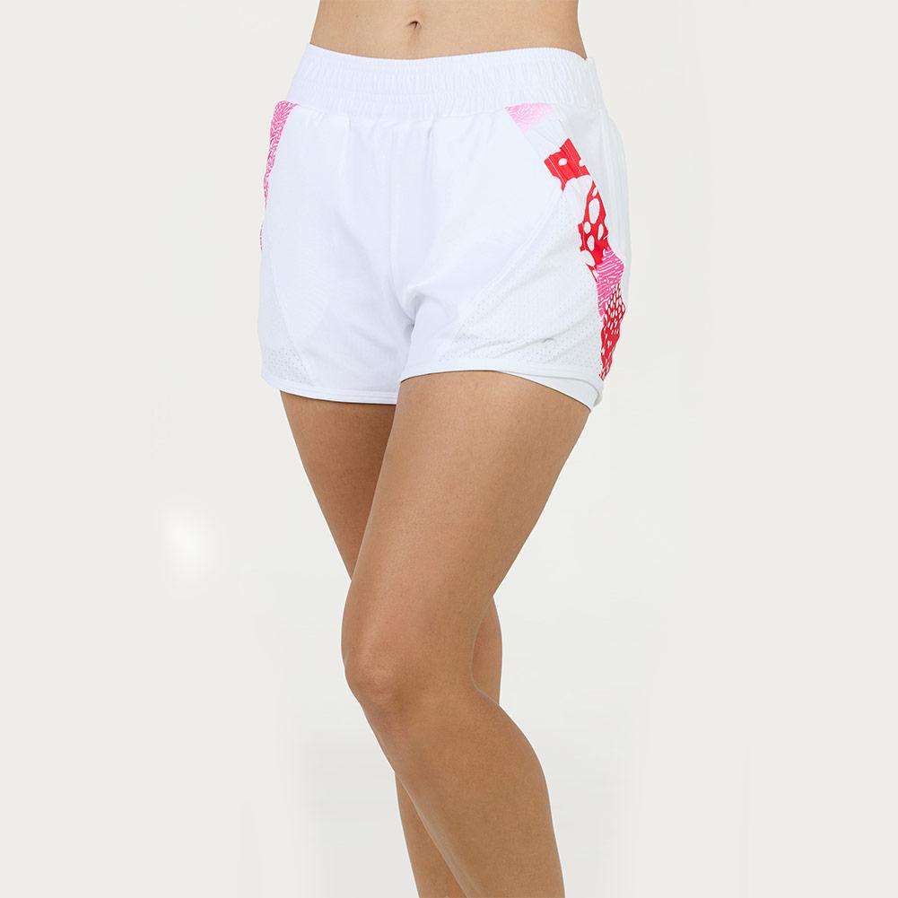 Women’s Bliss Tennis Shorts White Roses