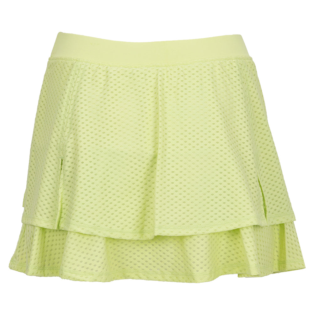 Women’s Circle Mesh Slit Tennis Skort Celery