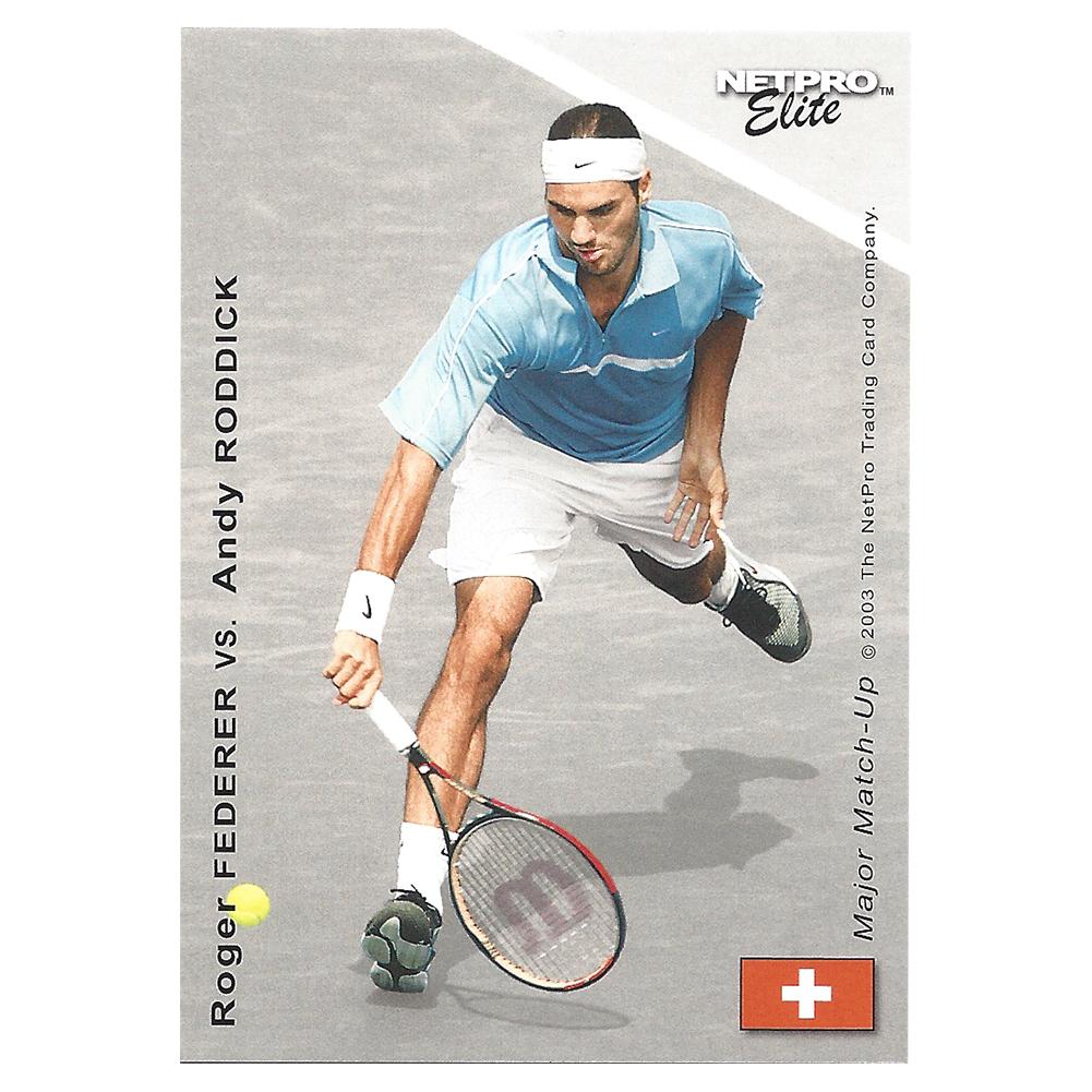 Andy Roddick vs Roger Federer Major Match Up Tennis Collector Card